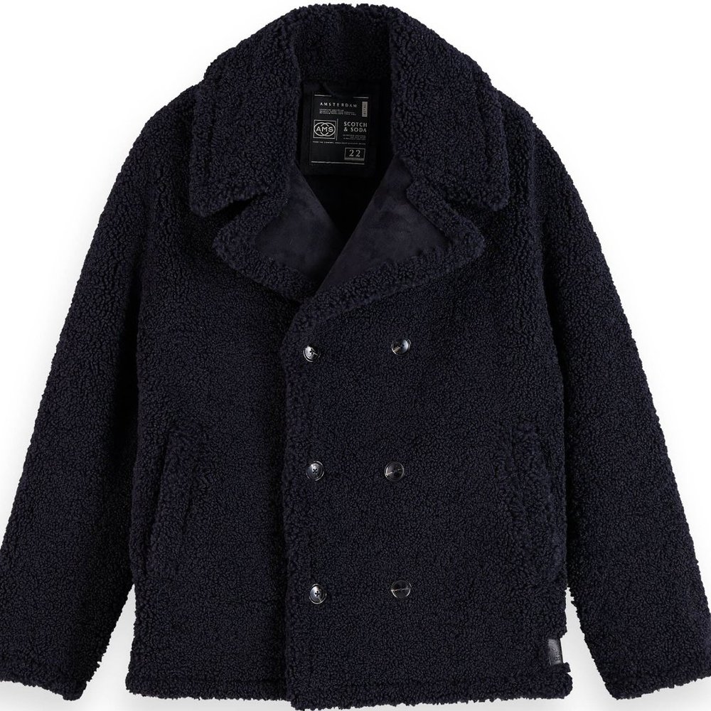 NWOT Scotch & Soda faux-shearling Peacoat Jacket